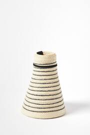 Oliver Bonas White Striped Foldable Visor Hat - Image 2 of 7