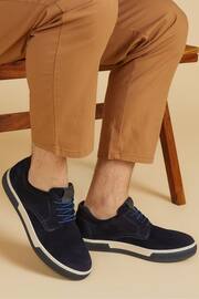 Jones Bootmaker Blue Seaford Suede Trainers - Image 1 of 6