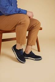 Jones Bootmaker Blue Seaford Suede Trainers - Image 2 of 6