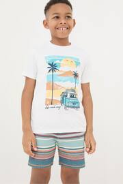 FatFace White VW Summer Graphic T-Shirt - Image 1 of 4