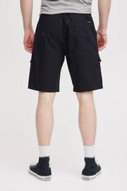 Blend Black Linen Cargo Shorts - Image 2 of 5