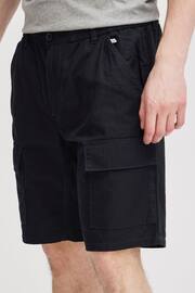 Blend Black Linen Cargo Shorts - Image 3 of 5