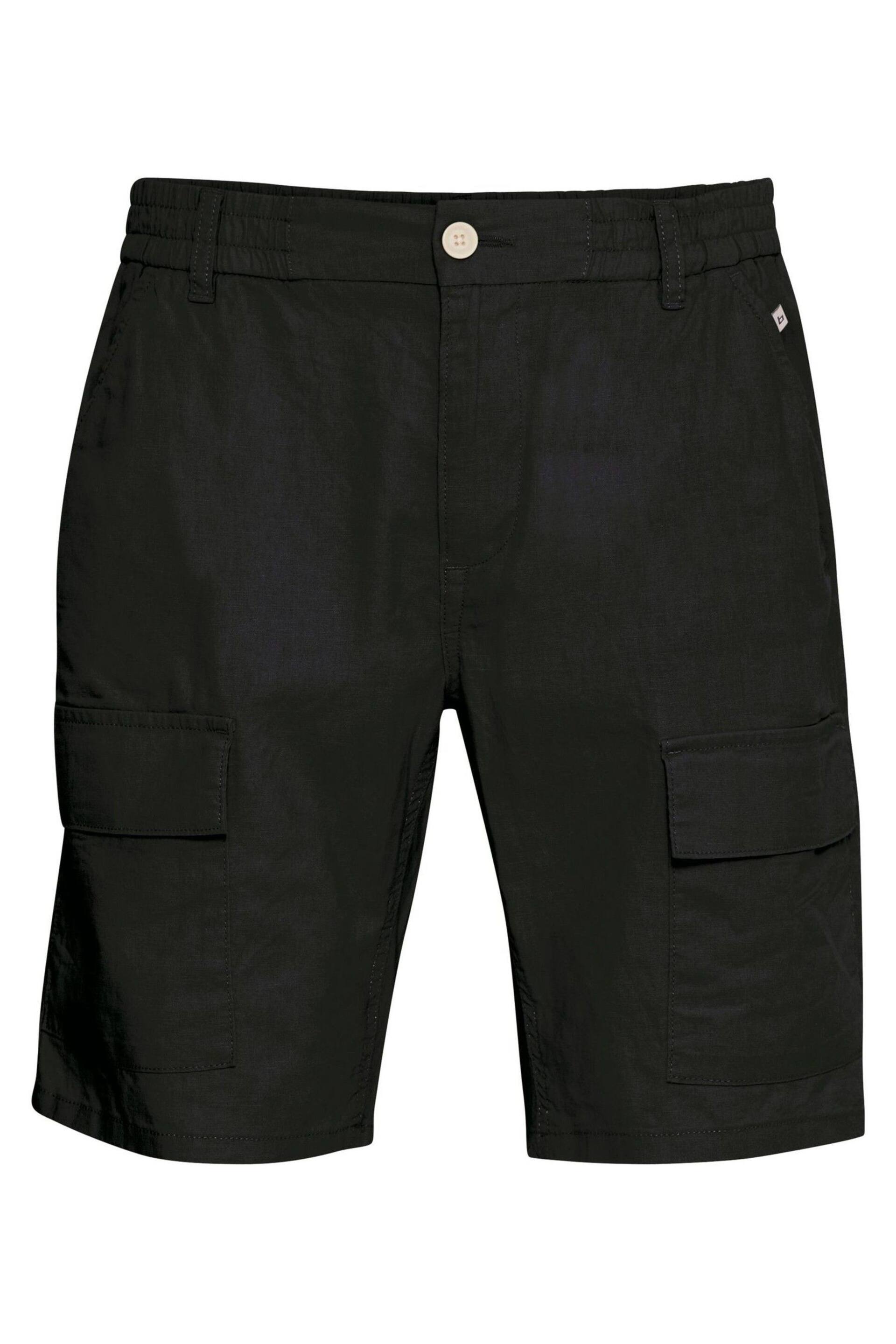 Blend Black Linen Cargo Shorts - Image 5 of 5