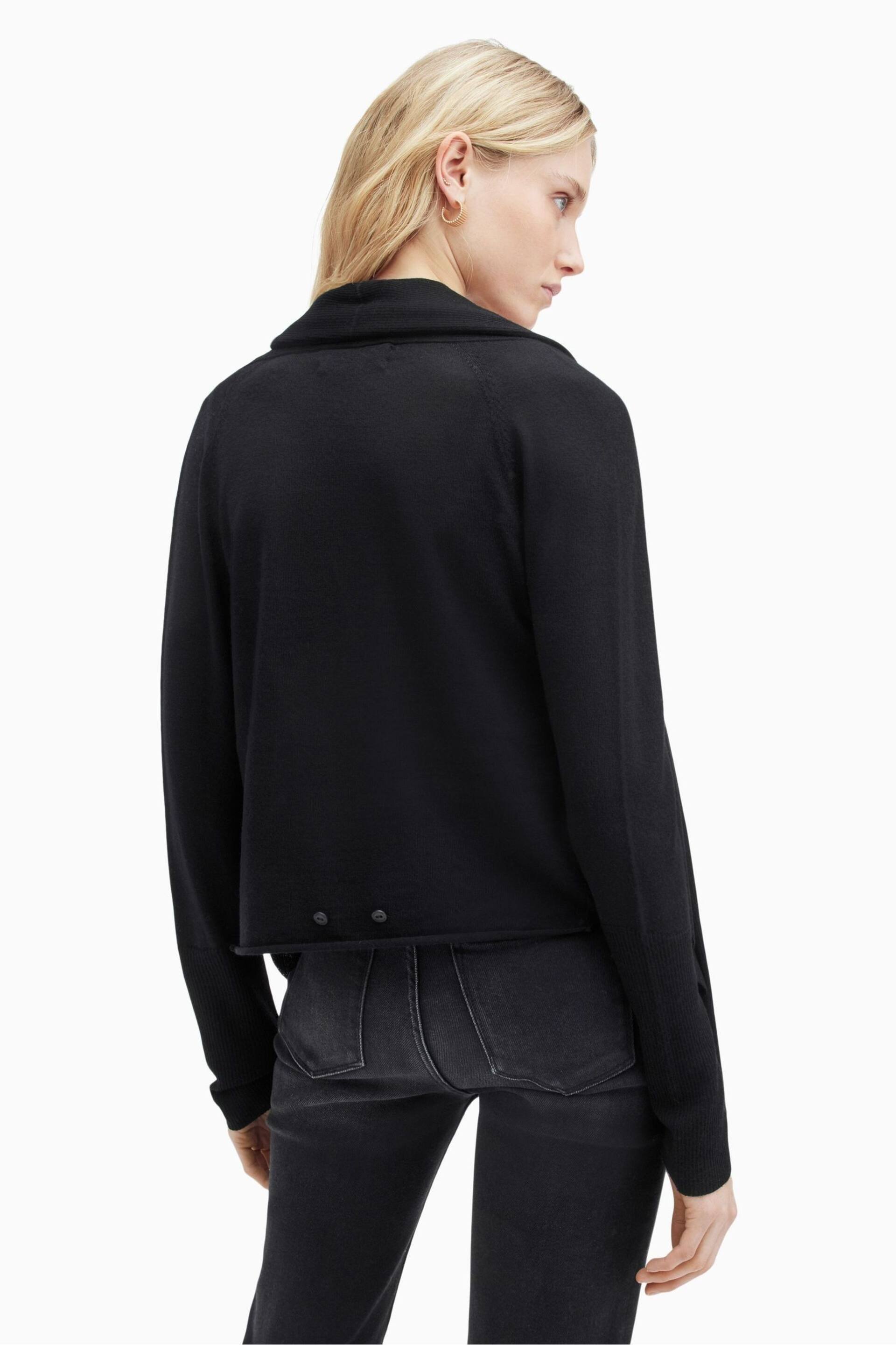 AllSaints Black Wasson Pirate Cardigan - Image 2 of 9