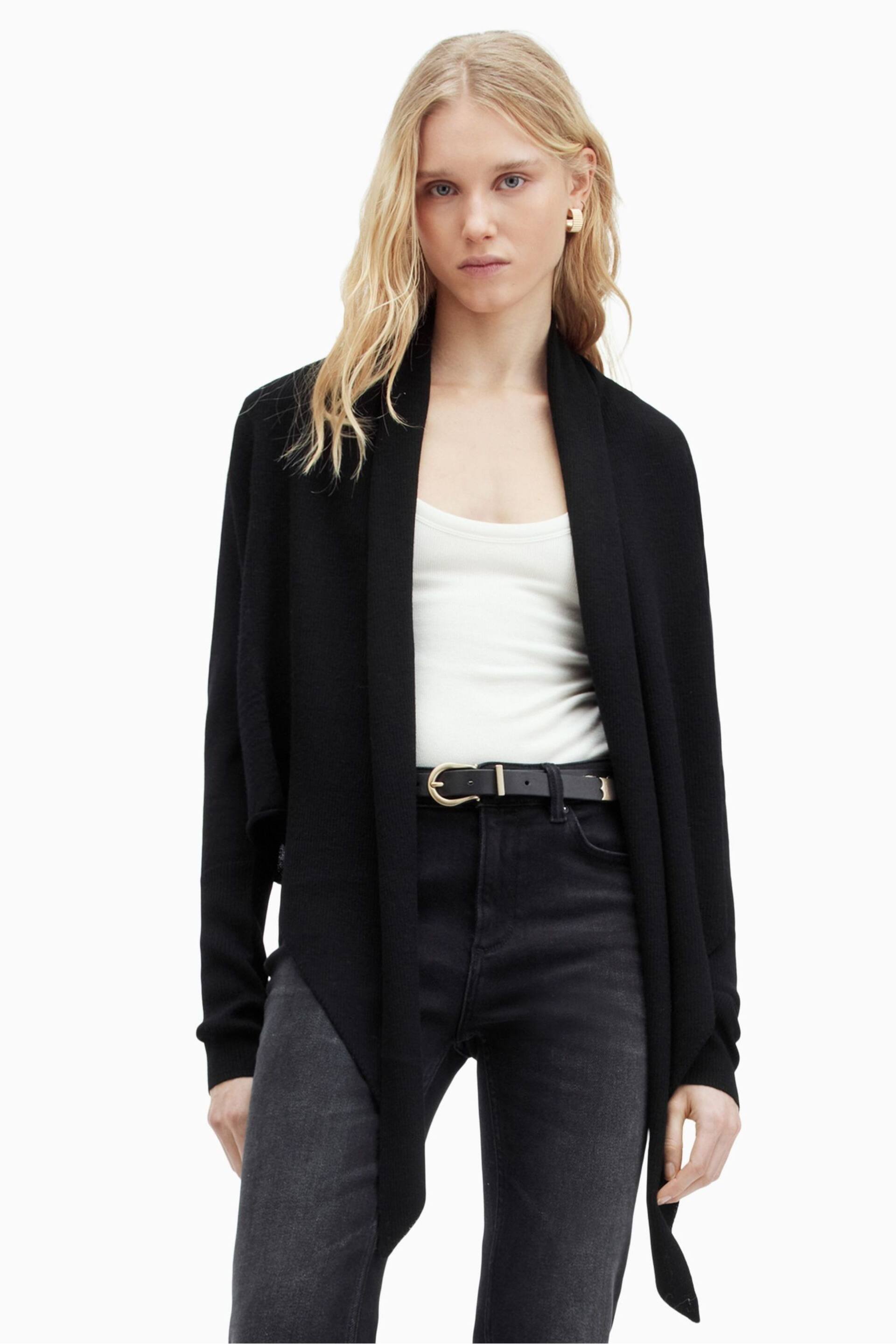 AllSaints Black Wasson Pirate Cardigan - Image 3 of 9