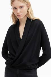 AllSaints Black Wasson Pirate Cardigan - Image 4 of 9