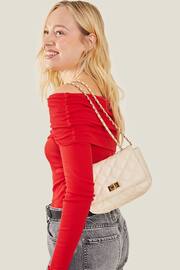 Accessorize Cream Quilted Cross-Body Bag - Image 1 of 4