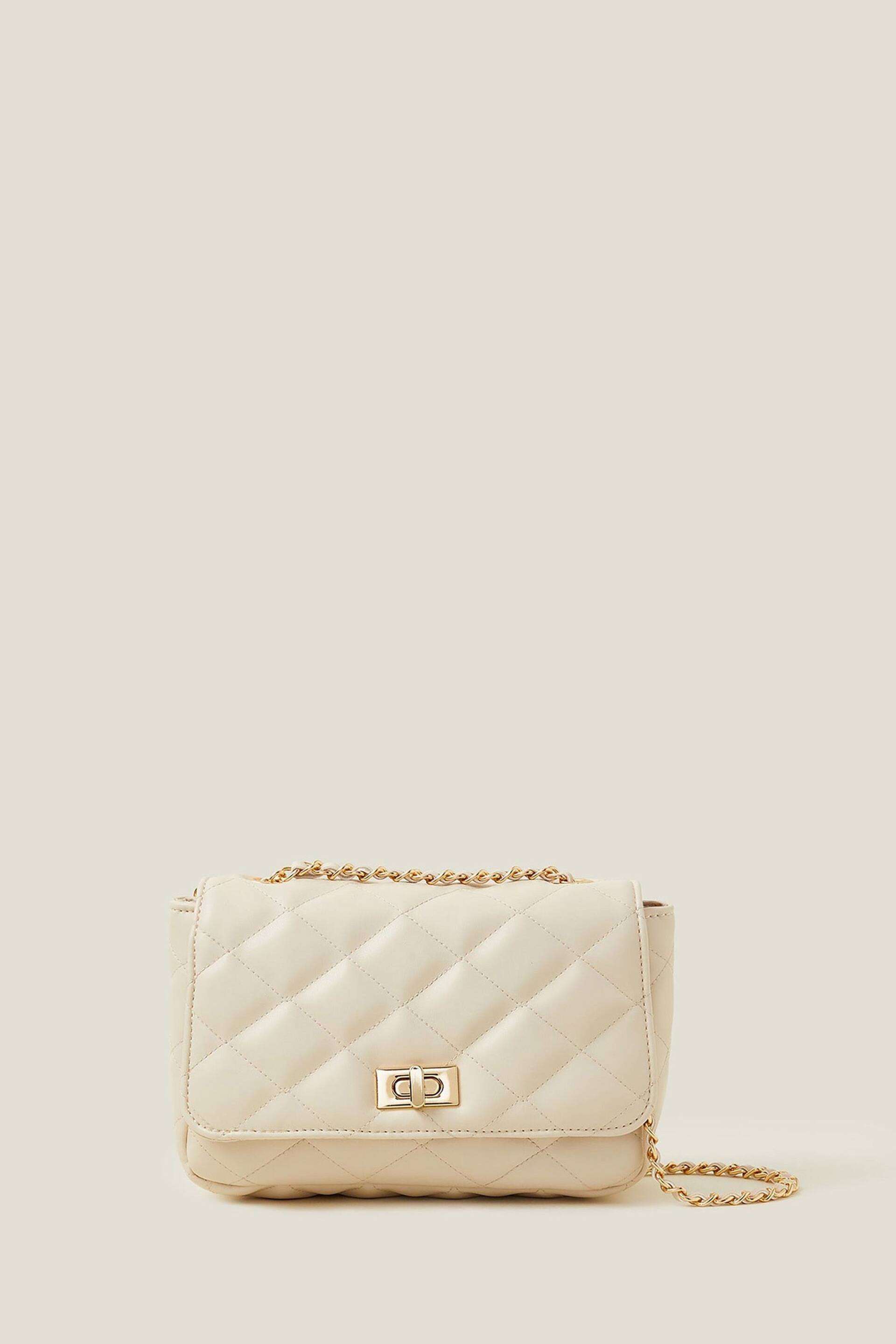 Accessorize Cream Quilted Cross-Body Bag - Image 2 of 4