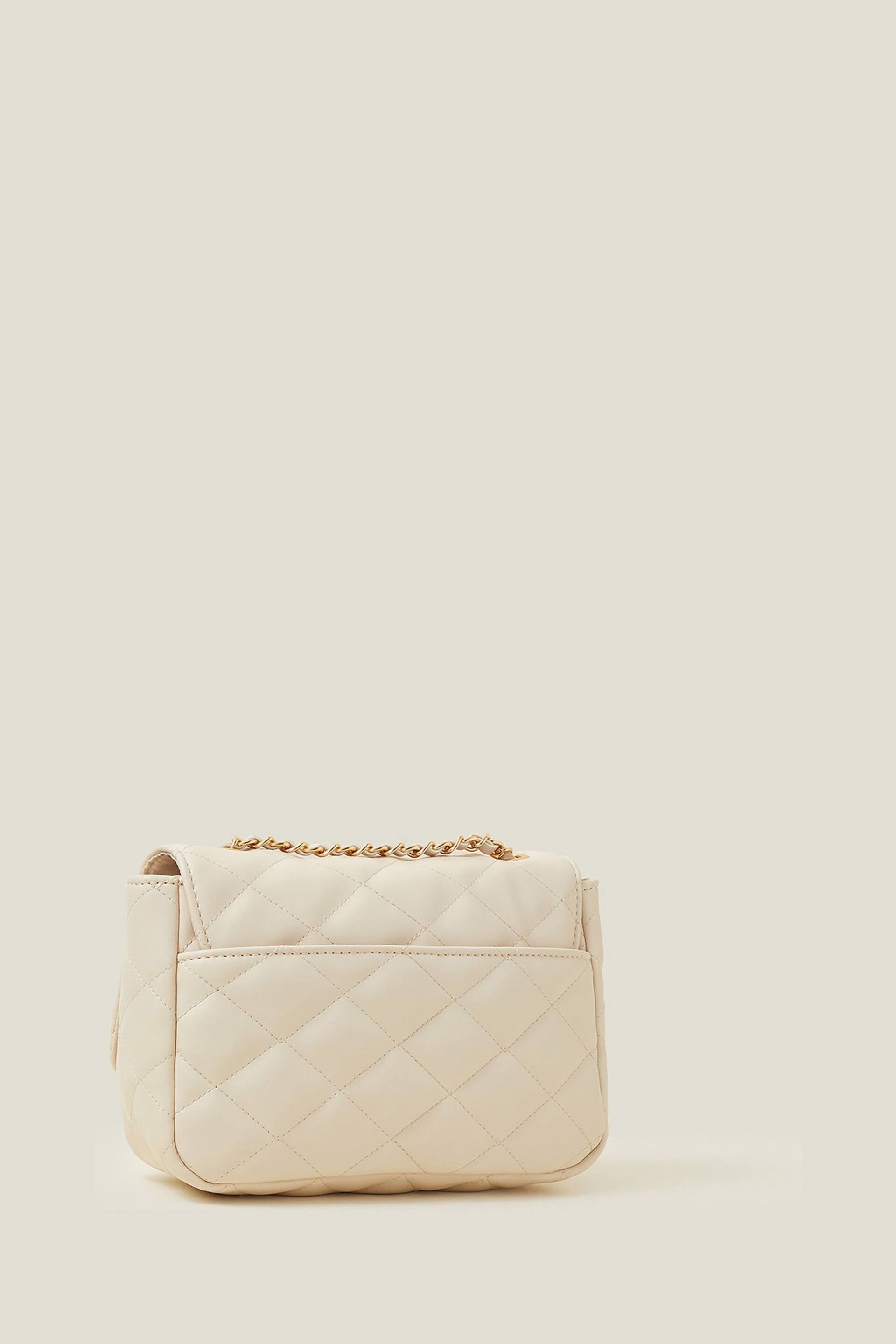 Accessorize Cream Quilted Cross-Body Bag - Image 3 of 4