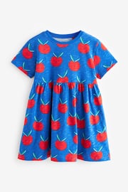 Blue/Red Short Sleeve Jersey Dress (3mths-7yrs) - Image 1 of 3