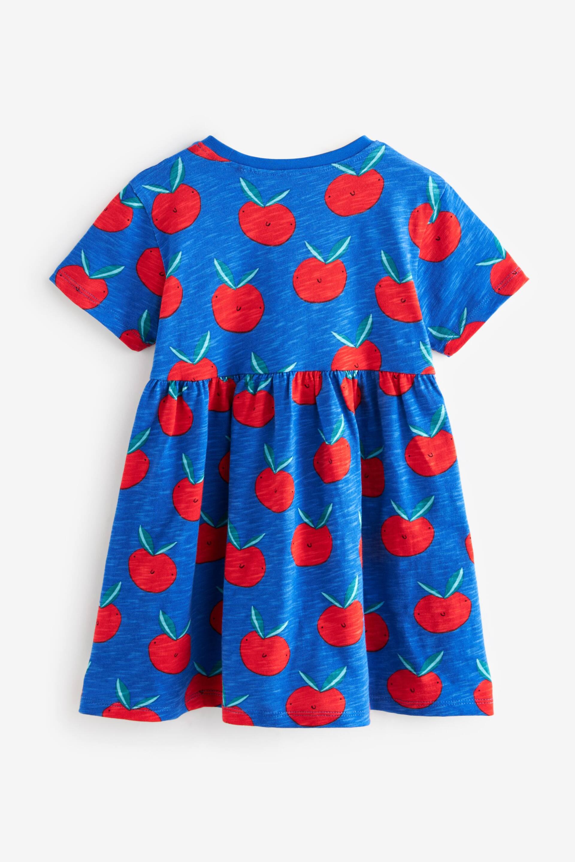 Blue/Red Short Sleeve Jersey Dress (3mths-7yrs) - Image 2 of 3