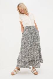 FatFace Black Lissy Inlay Floral Maxi Skirt - Image 1 of 6