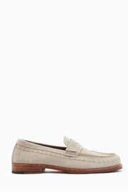 AllSaints Cream Sammy Loafers - Image 1 of 5