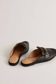 Ted Baker Black Flat Zola Mule Loafers With Signature Bar - Image 2 of 5