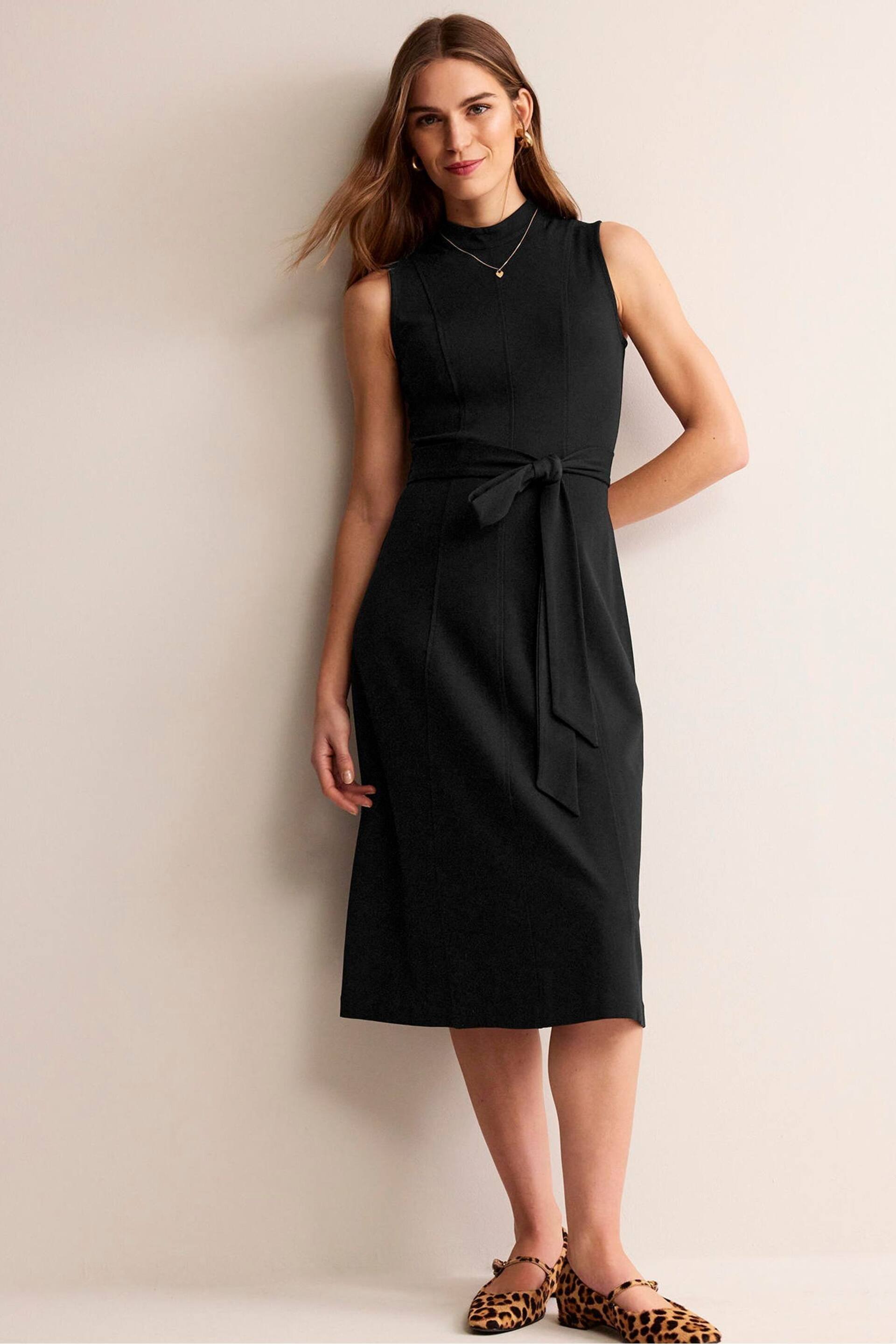 Boden Black Nicola High Neck Ponte Dress - Image 4 of 5