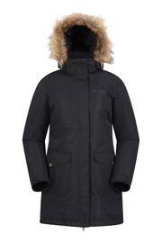 Mountain Warehouse Black Tarka Waterproof Long Padded Jacket - Image 1 of 5
