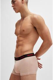 HUGO Pink Logo Waistband Stretch Cotton Boxers 3-Pack - Image 4 of 7