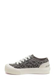 Rocket Dog Grey Jazzin Plus Ames Leopard Cotton Trainers - Image 4 of 7