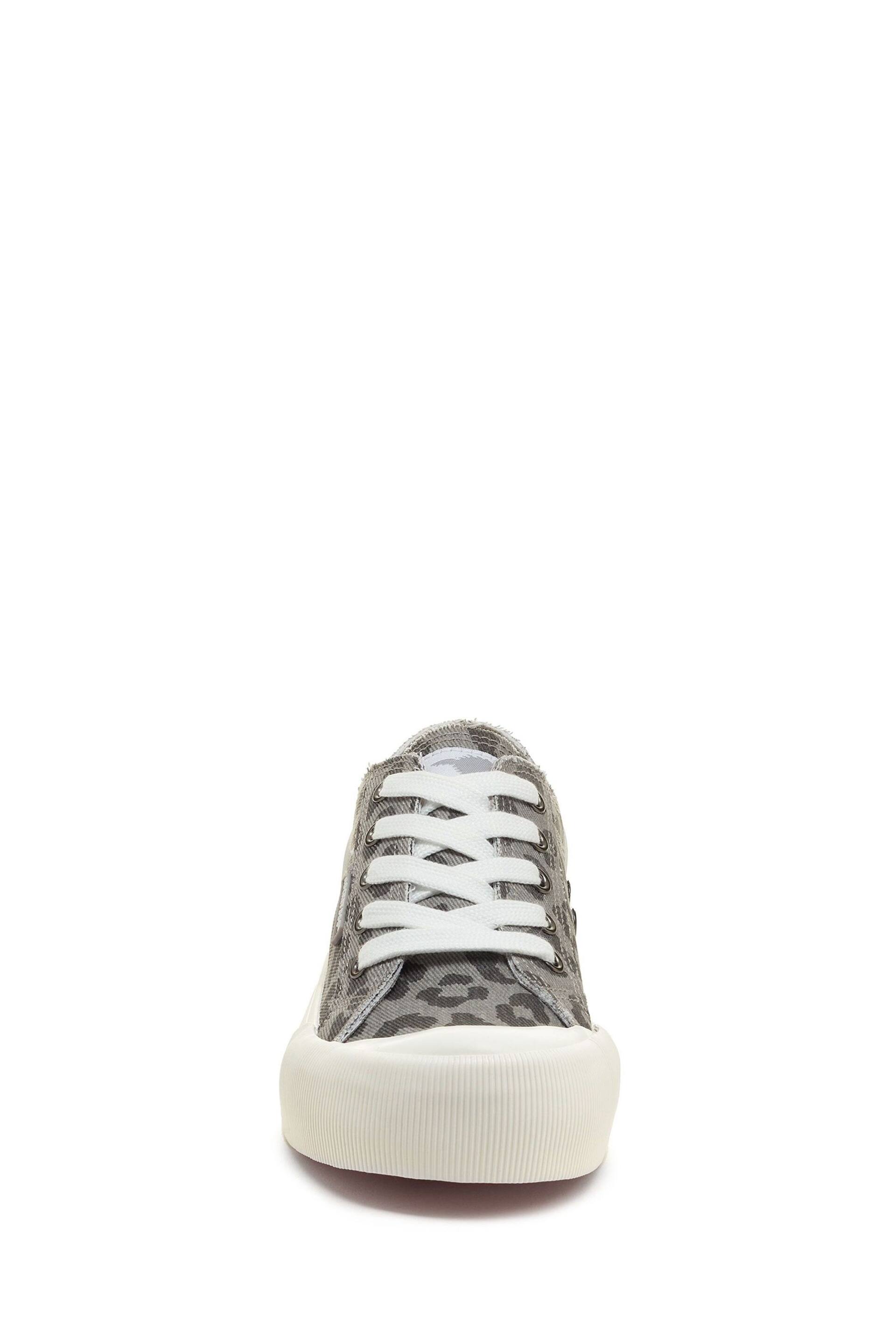 Rocket Dog Grey Jazzin Plus Ames Leopard Cotton Trainers - Image 5 of 7