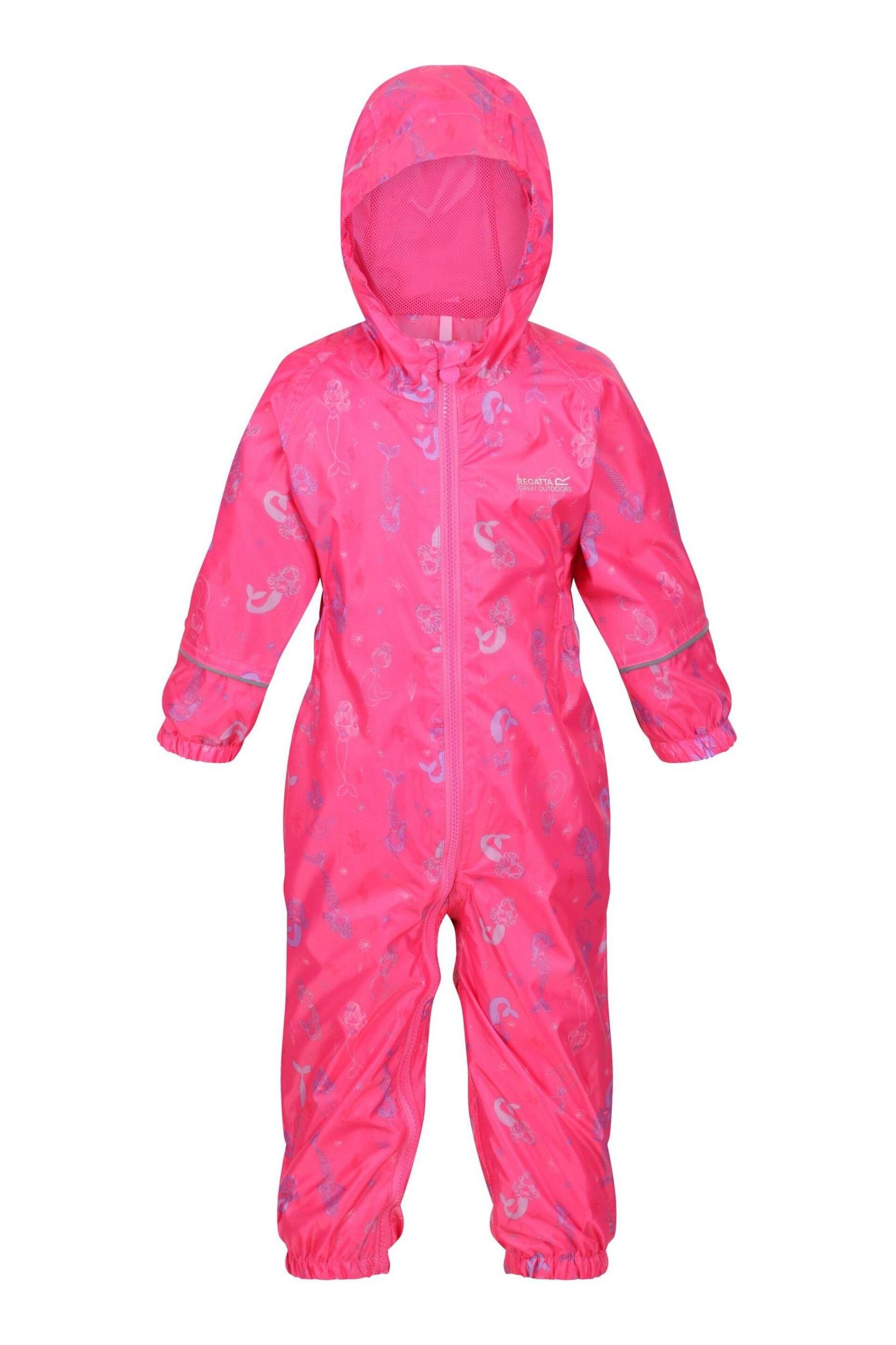 Regatta Pink Pobble Waterproof Puddlesuit - Image 1 of 3