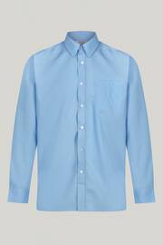 Trutex Blue Regular Fit Long Sleeve 2 Pack School Shirts - Image 2 of 7