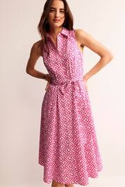 Boden Pink Amy Sleeveless Shirt Dress - Image 1 of 4