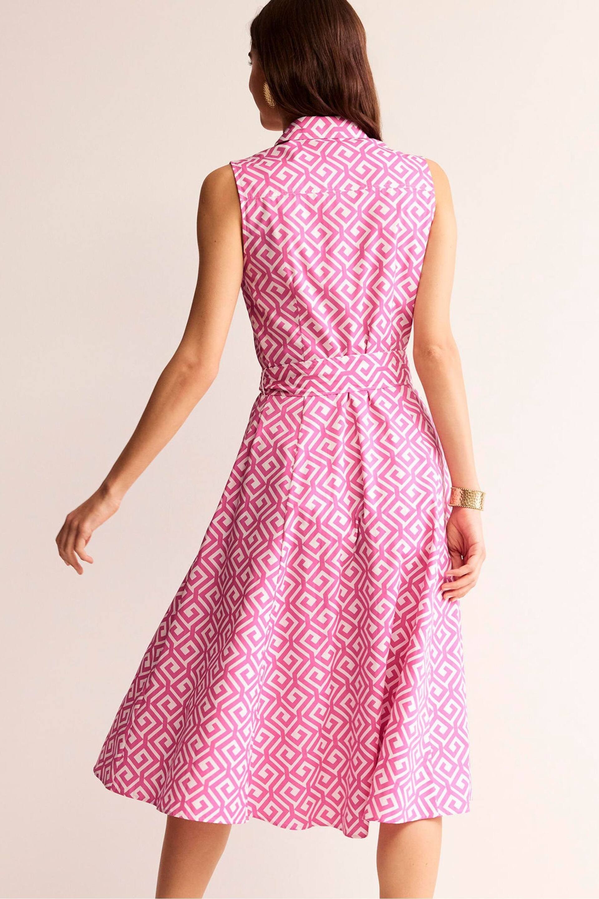 Boden Pink Amy Sleeveless Shirt Dress - Image 2 of 4
