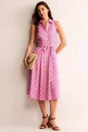 Boden Pink Amy Sleeveless Shirt Dress - Image 3 of 4