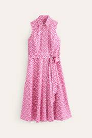 Boden Pink Amy Sleeveless Shirt Dress - Image 4 of 4