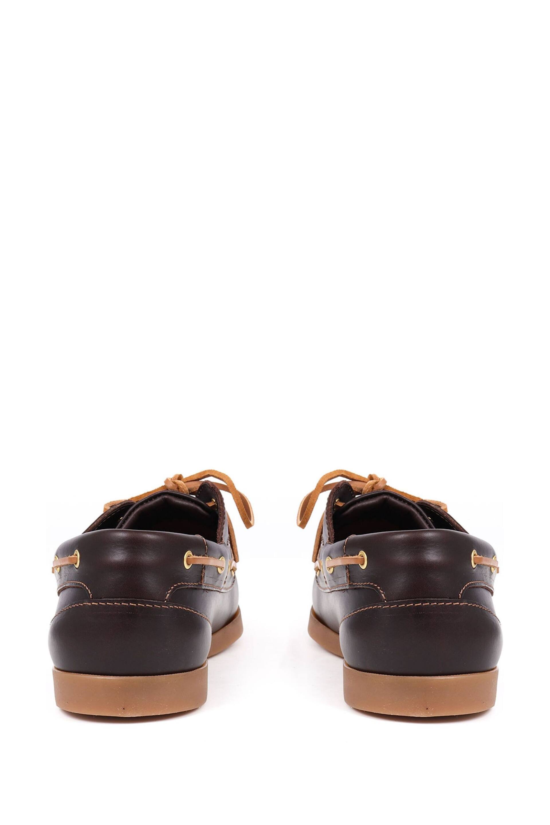 Jones Bootmaker Parsons Leather Boat Brown Shoes - Image 3 of 6