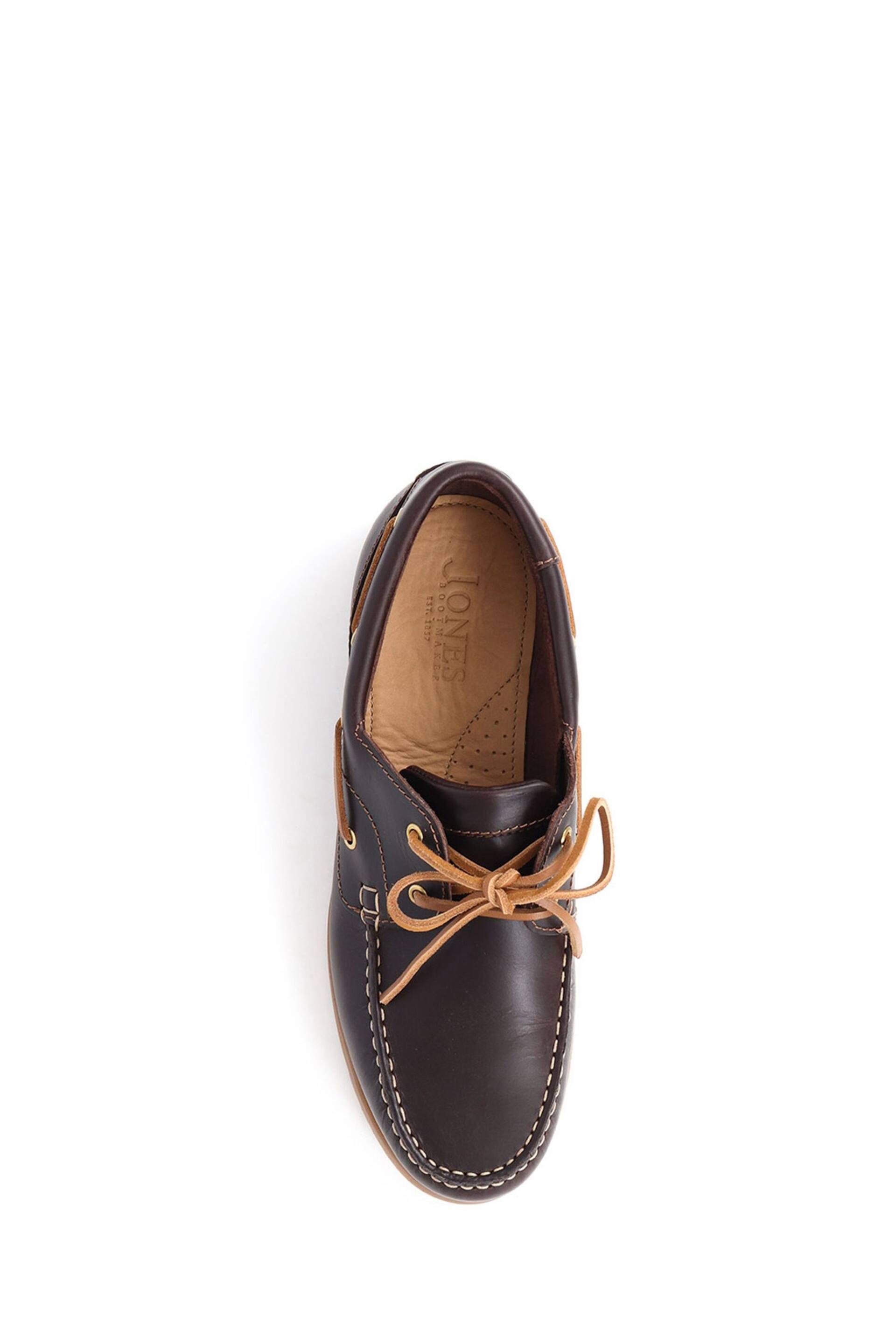 Jones Bootmaker Parsons Leather Boat Brown Shoes - Image 4 of 6