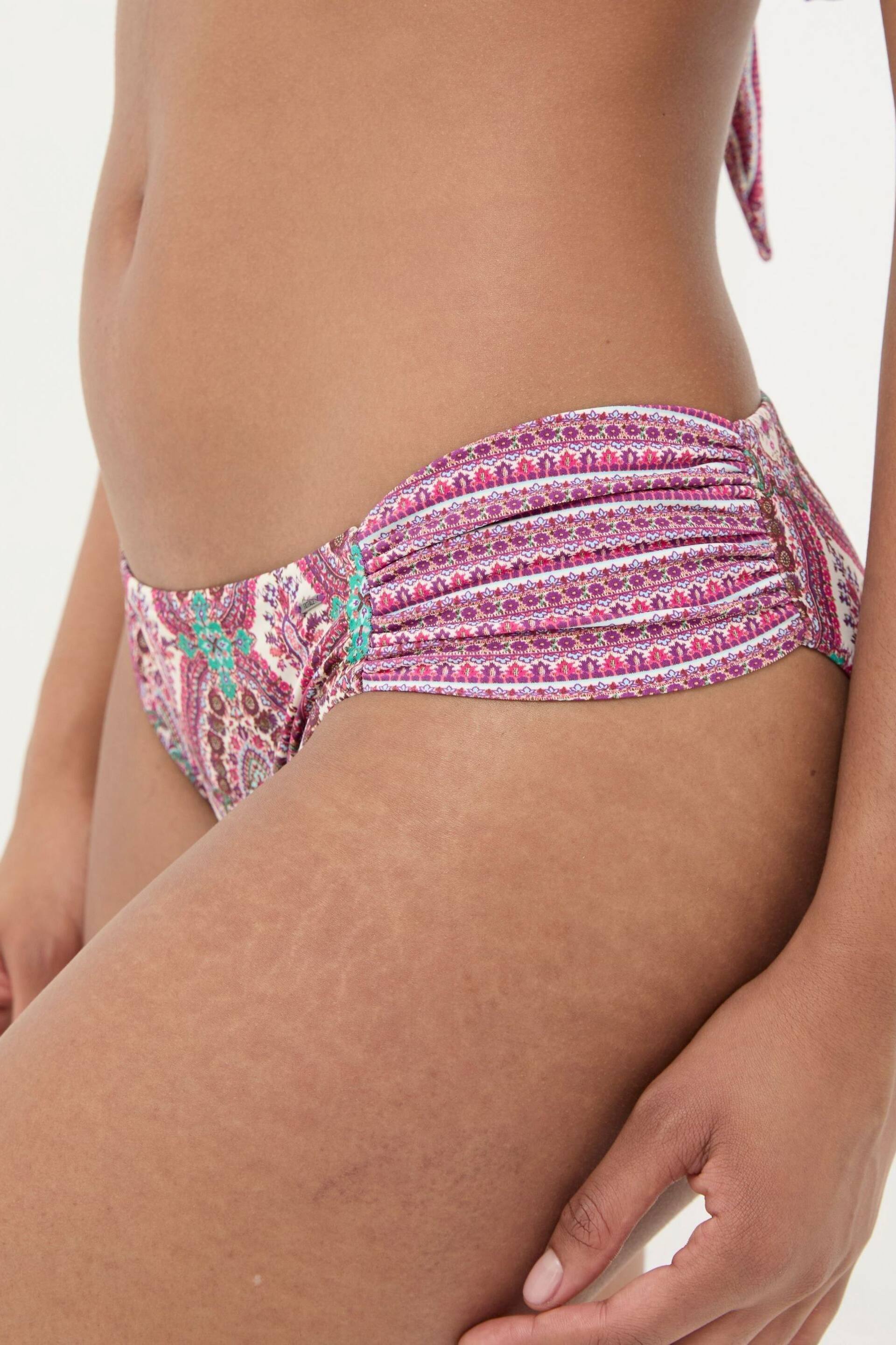 FatFace Pink Porth Detail Paisley Bikini Bottoms - Image 3 of 4