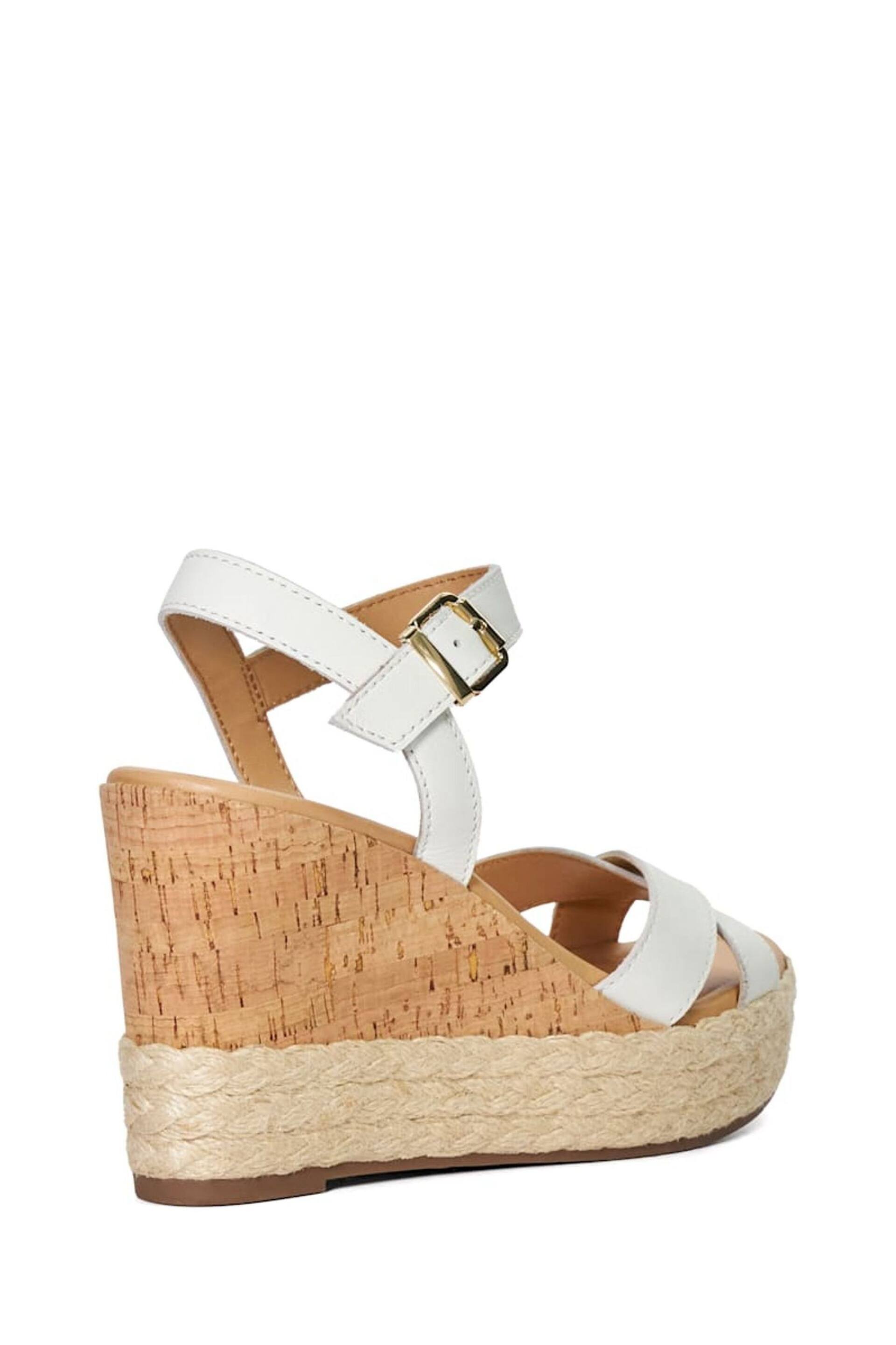 Dune London White Kindest Cross Strap Wedge Sandals - Image 5 of 6