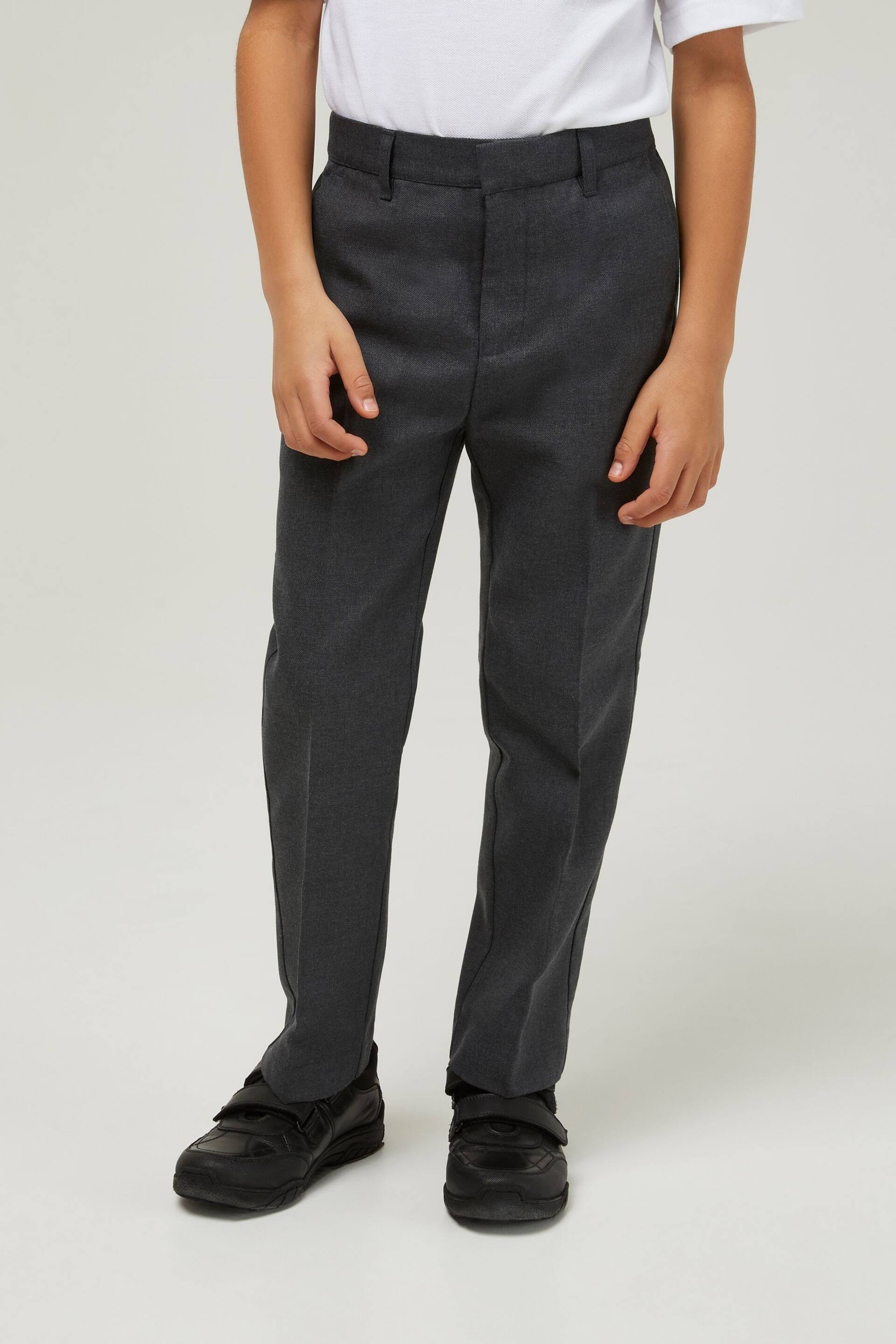 Trutex Junior Boys Regular Fit Grey School Trousers - Image 3 of 5