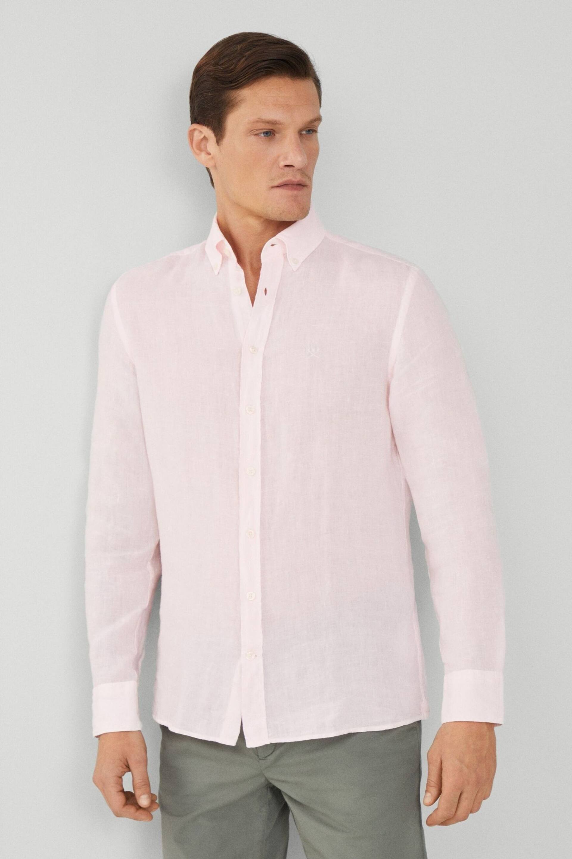 Hackett London Men Pink Shirt - Image 7 of 7