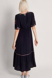 Monsoon Black Everly Embroidered Tea Dress - Image 3 of 5