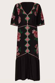 Monsoon Black Everly Embroidered Tea Dress - Image 5 of 5