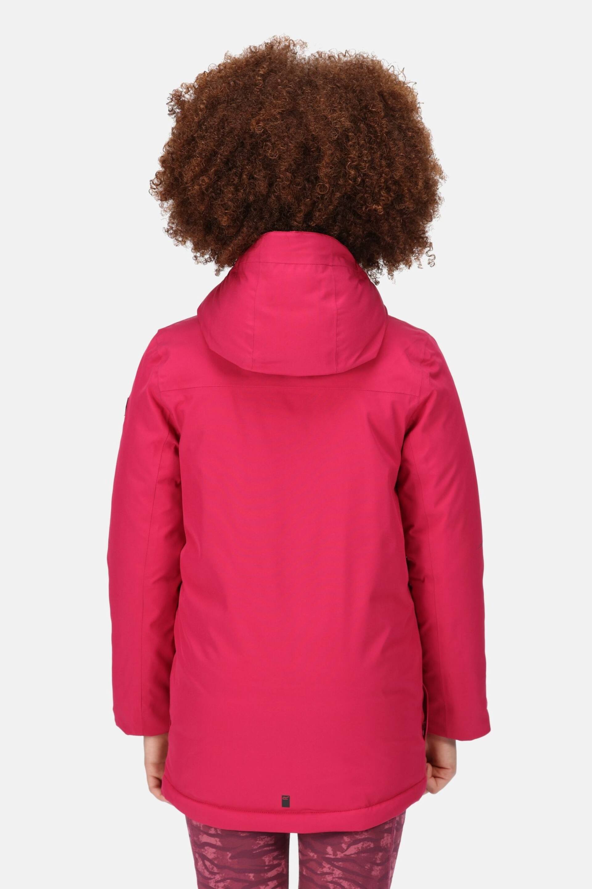 Regatta Pink Junior Yewbank Waterproof Jacket - Image 3 of 7