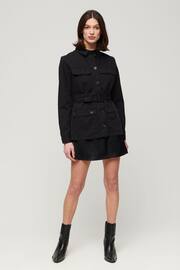 Superdry Black Cotton Belted Safari Utility Jacket - Image 3 of 3