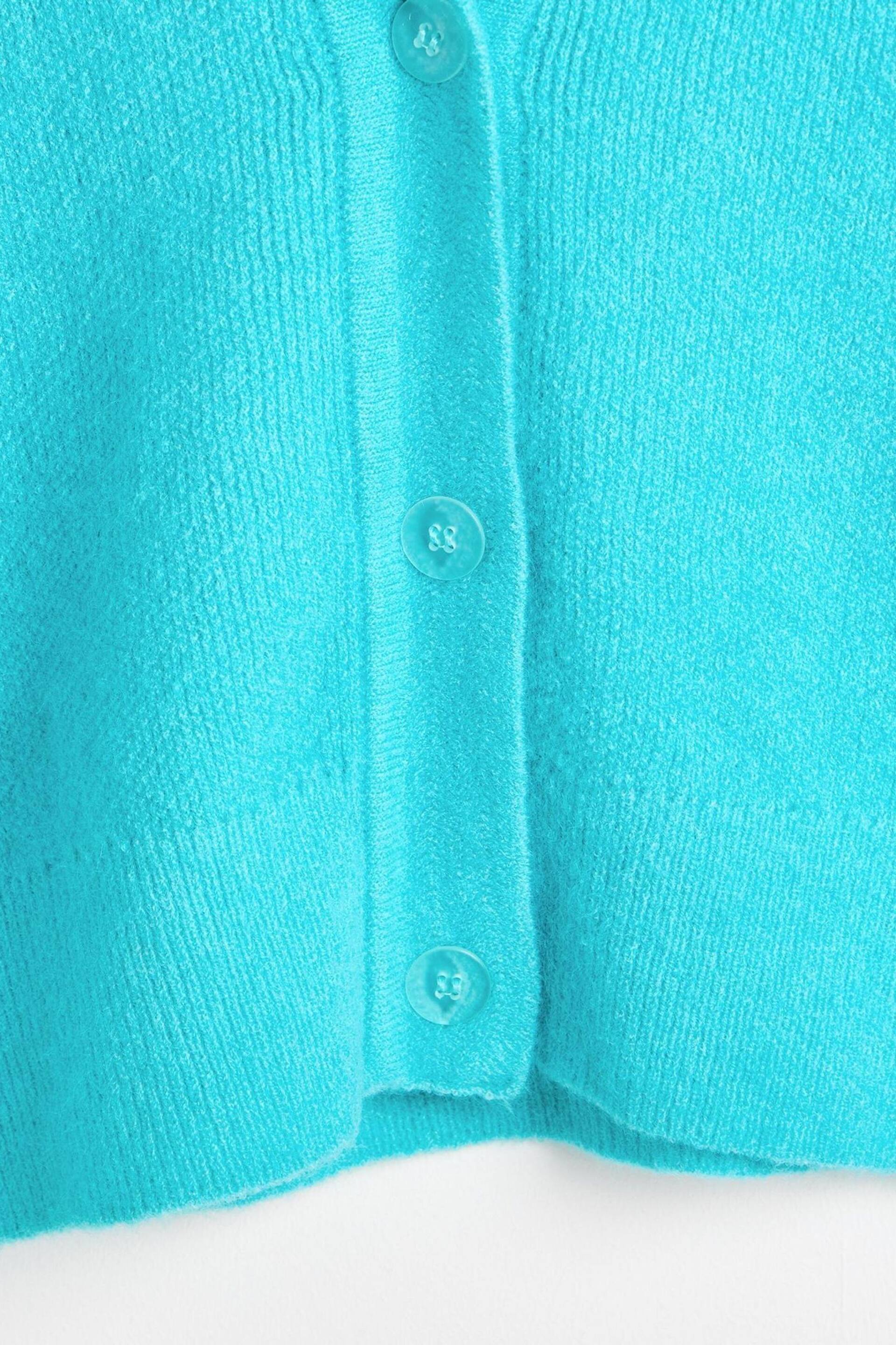 Oliver Bonas Blue Turquoise Knitted Cardigan - Image 9 of 9
