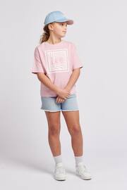 Lee Girls Pink Check Graphic Boxy Fit T-Shirt - Image 2 of 9