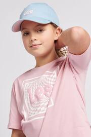 Lee Girls Pink Check Graphic Boxy Fit T-Shirt - Image 4 of 9