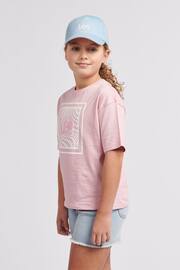 Lee Girls Pink Check Graphic Boxy Fit T-Shirt - Image 6 of 9