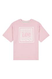 Lee Girls Pink Check Graphic Boxy Fit T-Shirt - Image 7 of 9