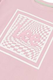 Lee Girls Pink Check Graphic Boxy Fit T-Shirt - Image 9 of 9