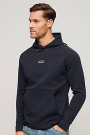 Superdry Blue Sport Tech Logo Loose Hoodie - Image 1 of 2