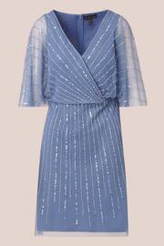 Adrianna Papell Blue Beaded Short Dress - Image 6 of 7