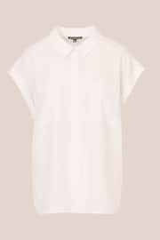 Adrianna Papell Sleeveless Woven Utility White Shirt - Image 7 of 7