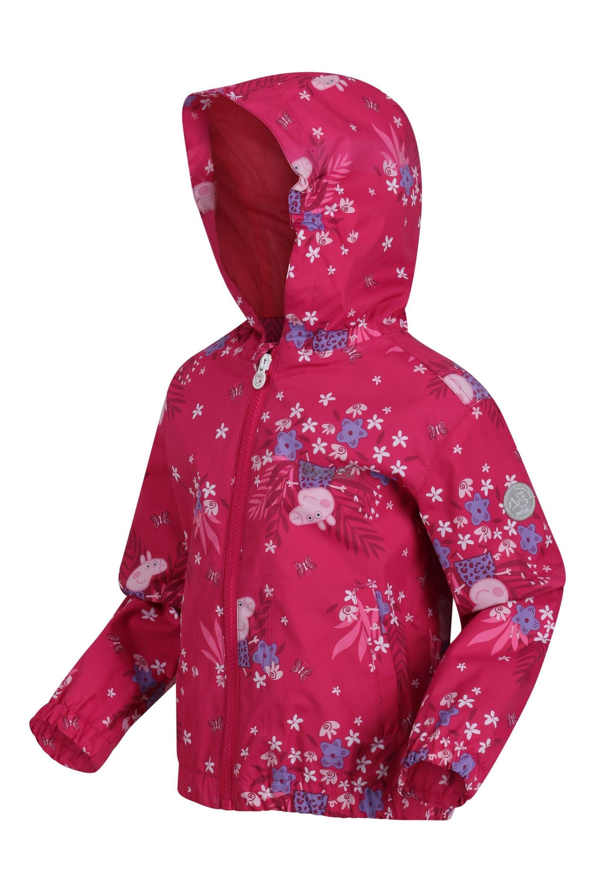 Regatta Salmon Pink Peppa Pig Muddy Puddle Waterproof Jacket - Image 1 of 4