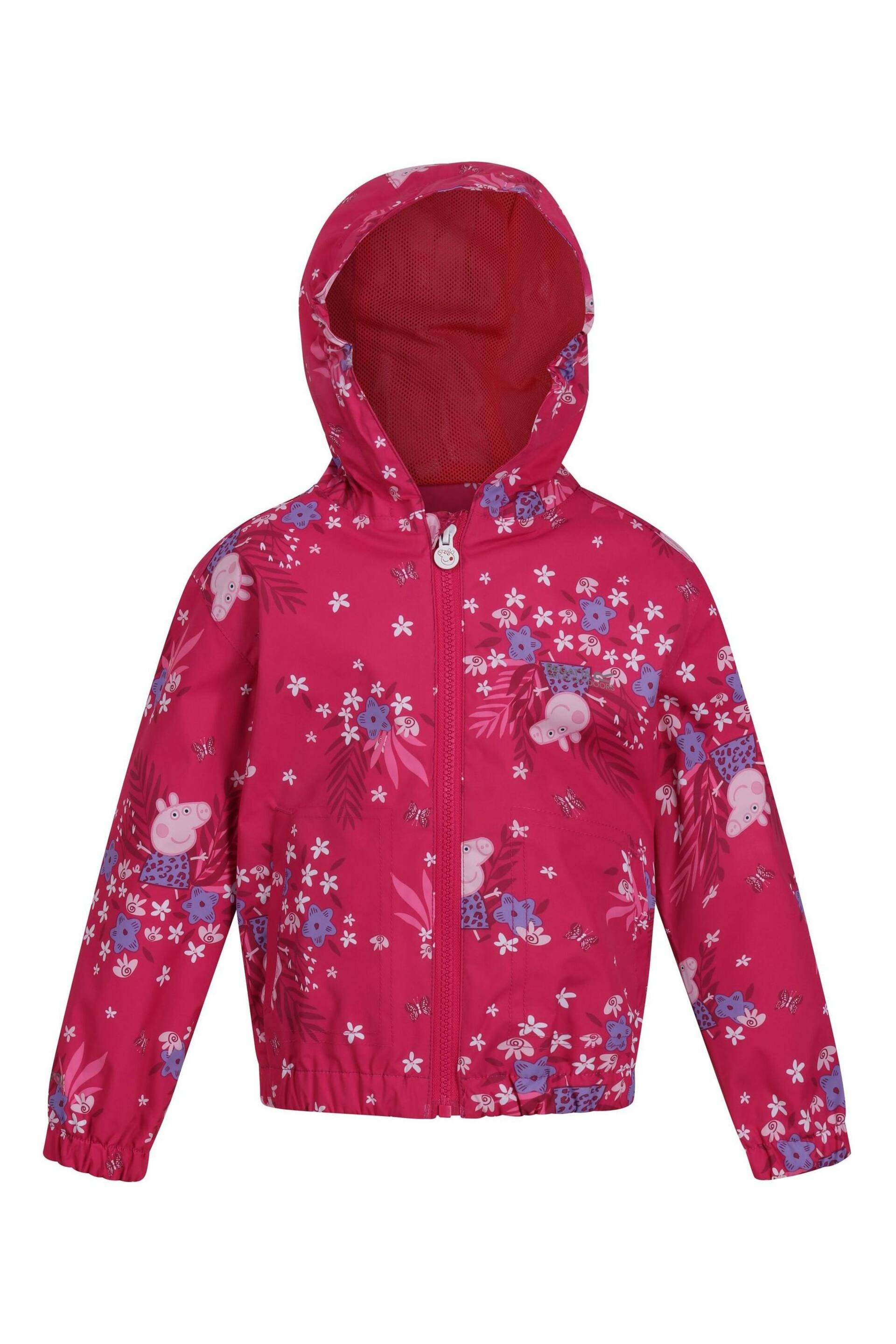 Regatta Salmon Pink Peppa Pig Muddy Puddle Waterproof Jacket - Image 2 of 4